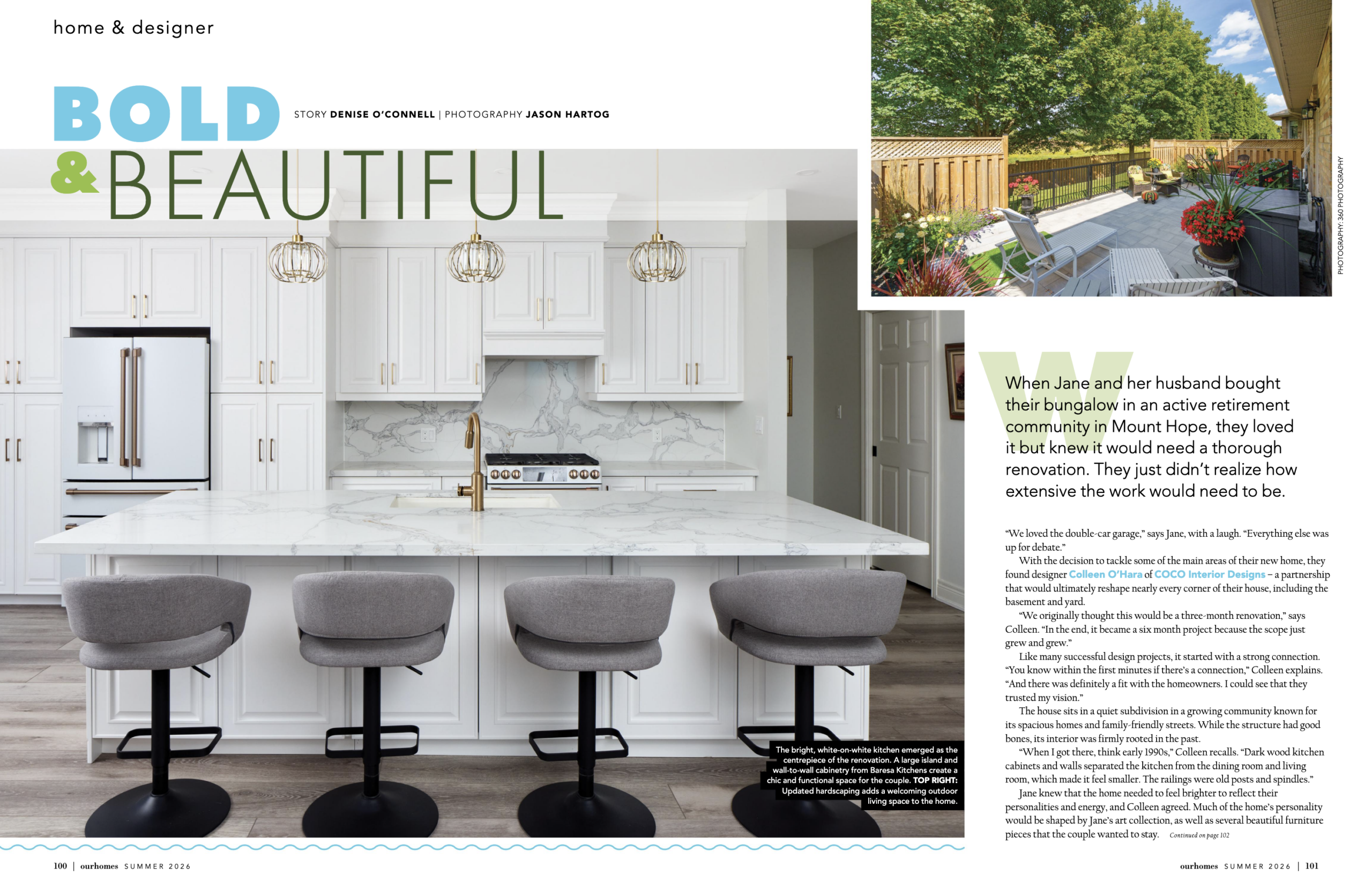 coco interior designs featured in home & designer magazine
